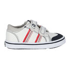 Younger Boys White Logo Trainers, 1, hi-res