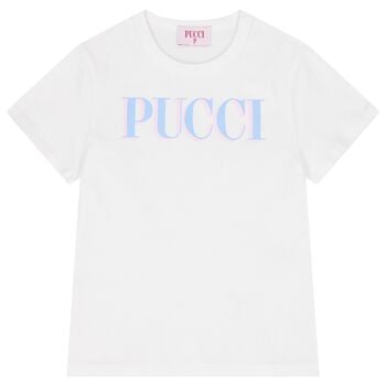 Girls White Logo T-Shirt