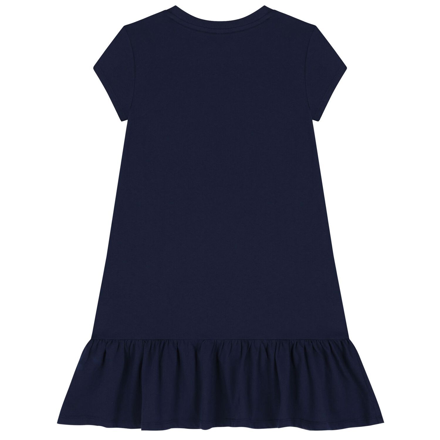 Girls Navy Blue Polo Bear Dress, 1, hi-res