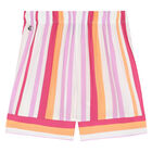 Girls Pink Striped Shorts Set, 1, hi-res