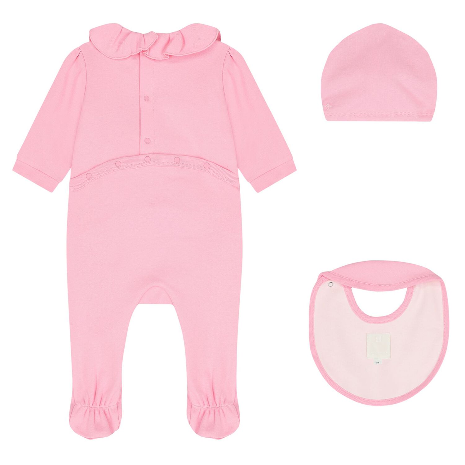 Baby Girls Pink Logo Babygrow Set, 1, hi-res