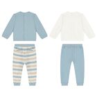 Baby Boys Blue & Ivory Tracksuits ( 2-Pack ), 1, hi-res