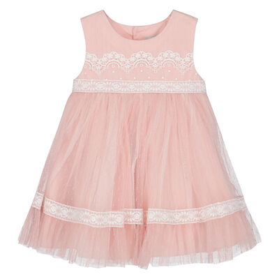 Baby Girls Pink Tulle Dress Set