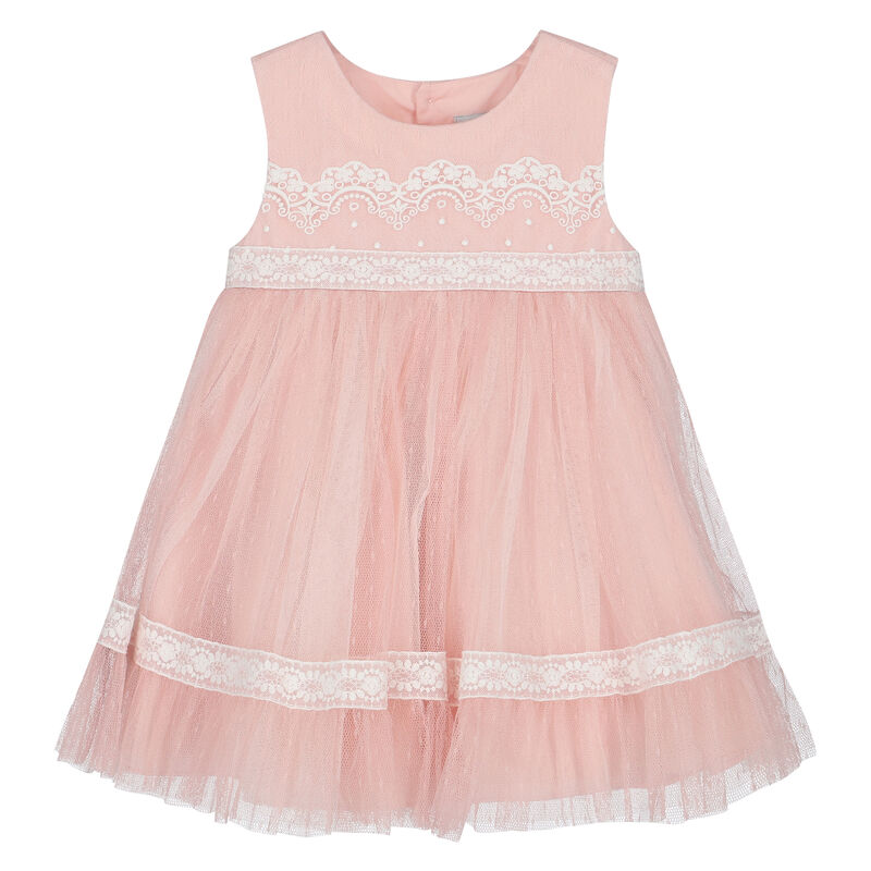 Baby Girls Pink Tulle Dress Set, 1, hi-res image number null