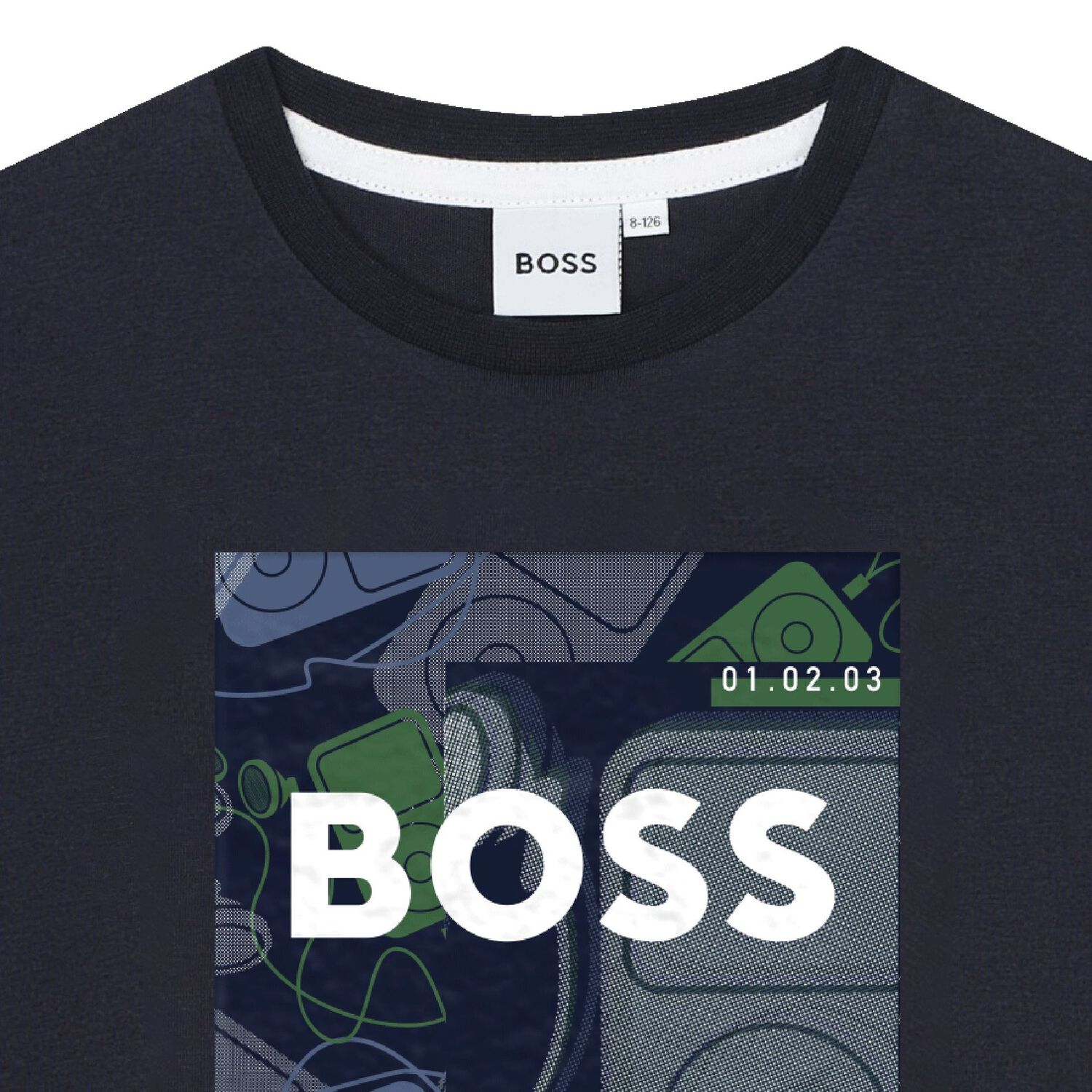 Boys Navy Blue Logo T-Shirt, 1, hi-res