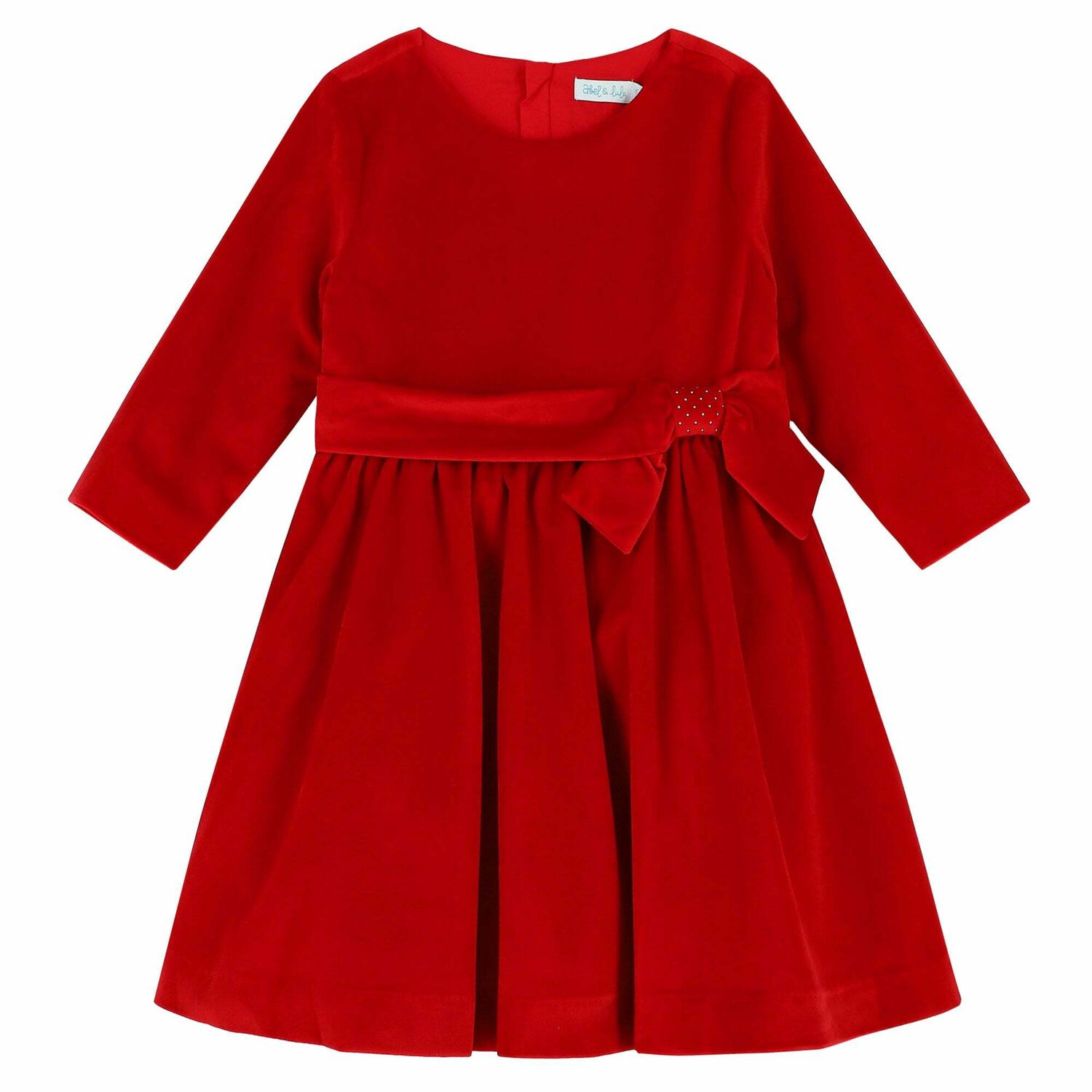 Girls Red Velvet Dress, 1, hi-res image number null