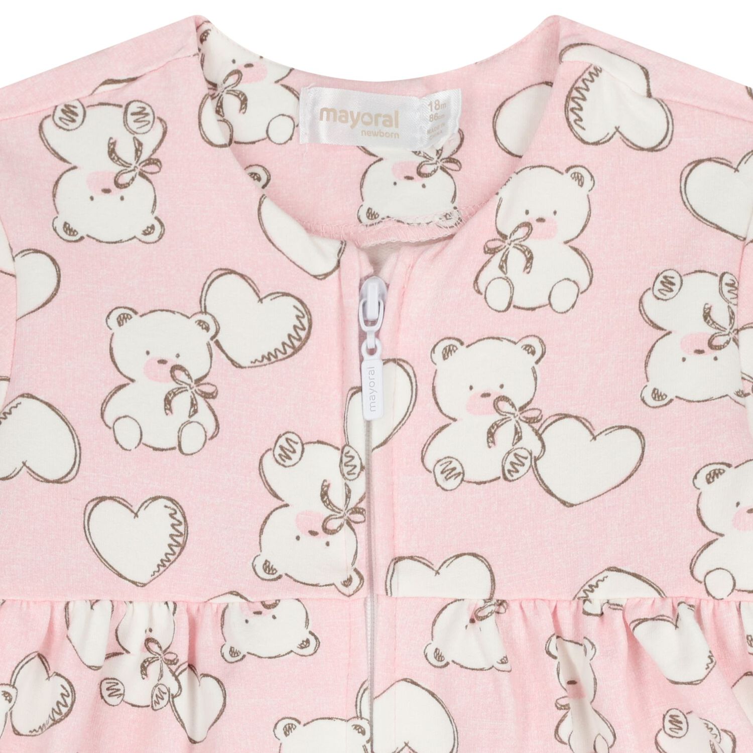 Baby Girls White & Pink Tracksuit Set ( 3 Piece ), 1, hi-res