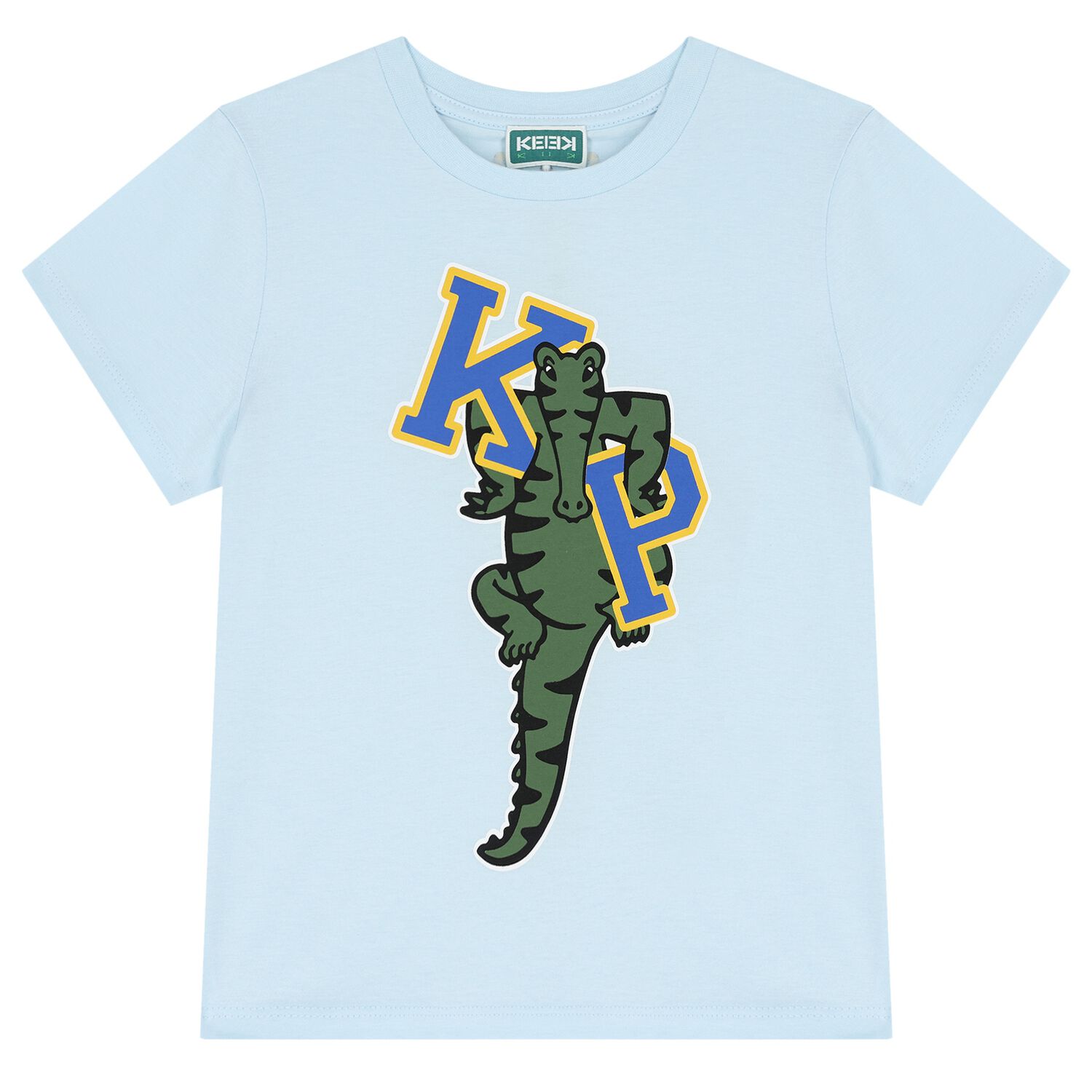 Boys Blue Crocodile Logo T-Shirt, 1, hi-res image number null