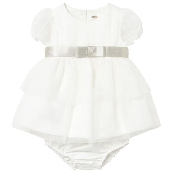 Baby Girls Ivory Tulle Dress Set