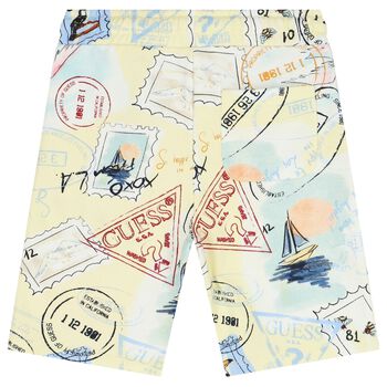 Boys Yellow Logo Shorts