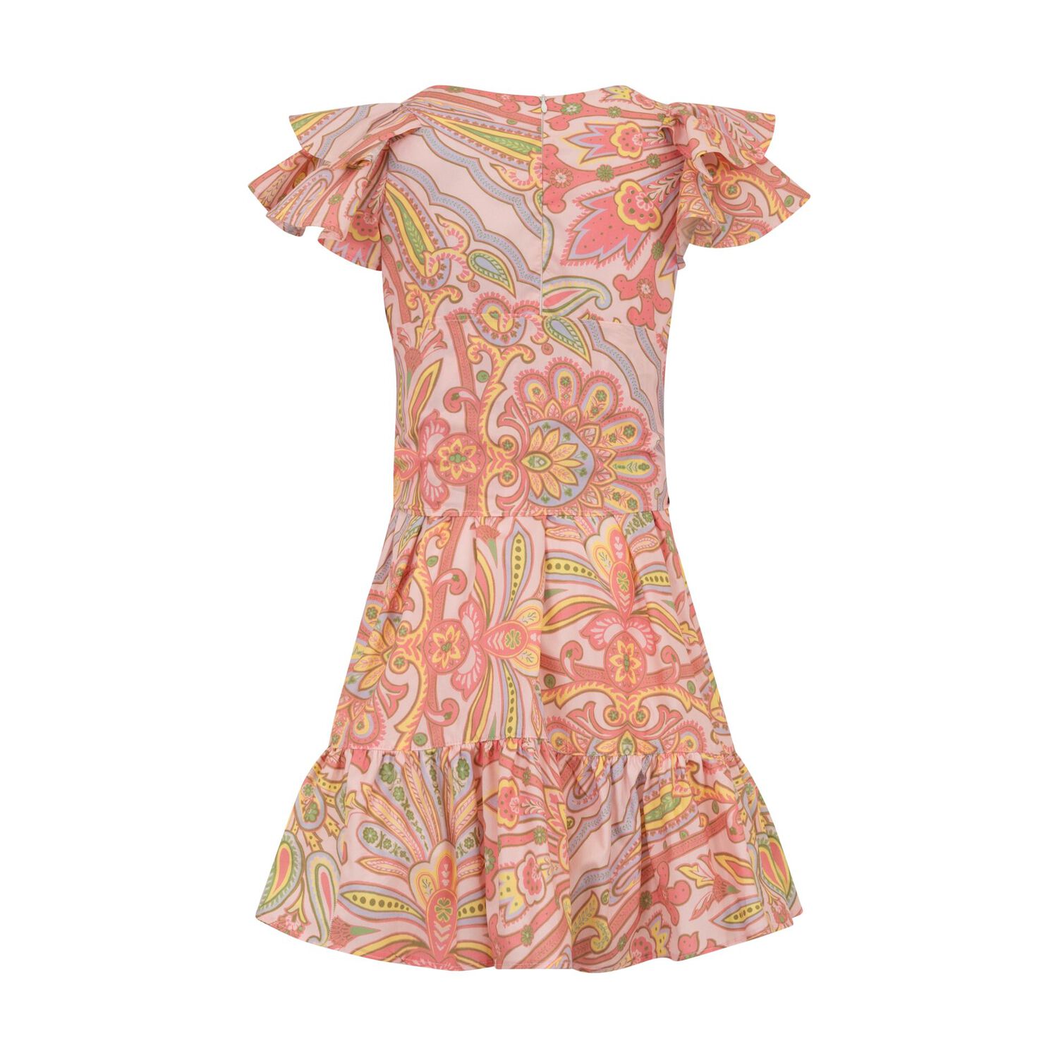 Girls Pink Floral Paisley Dress , 1, hi-res
