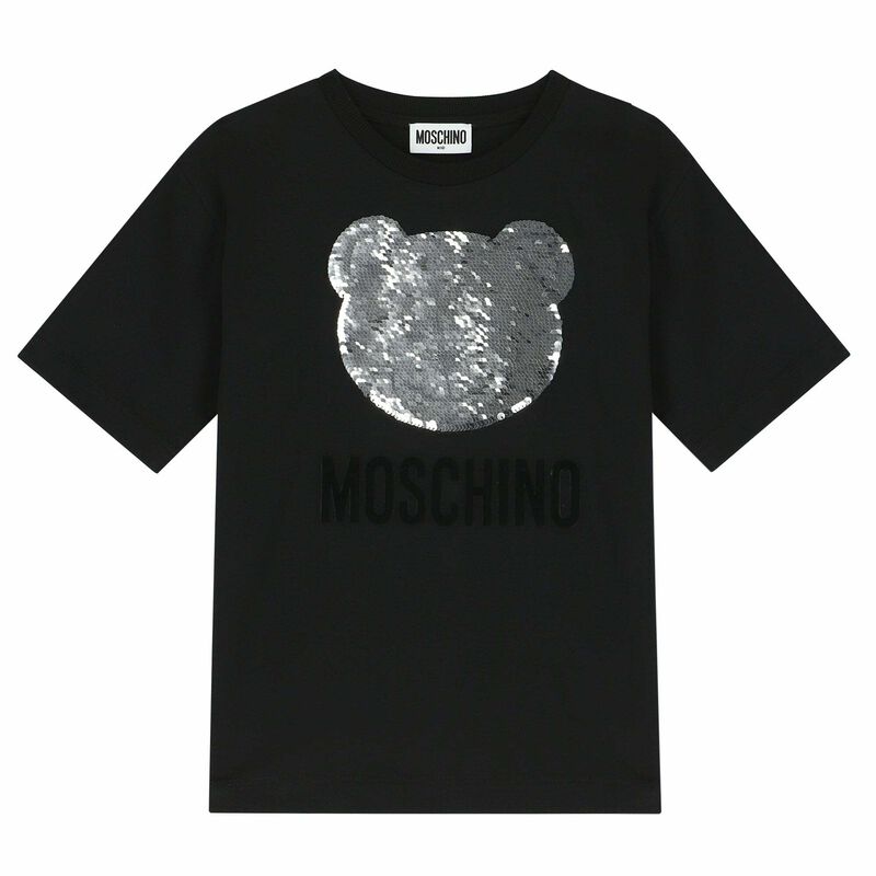 Black Reversible Sequin Logo T-Shirt, 1, hi-res image number null