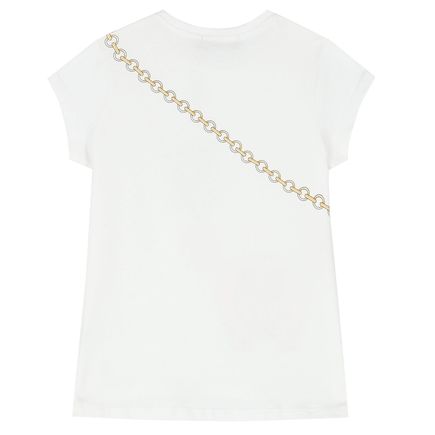 Girls White Cotton Logo T-Shirt, 2, hi-res