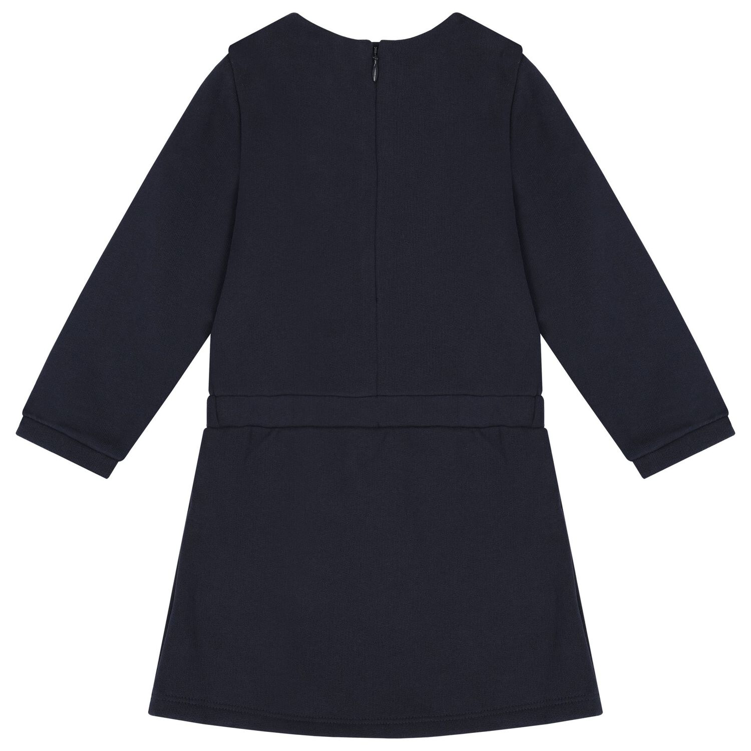 Younger Girls Navy Blue Logo Dress, 1, hi-res