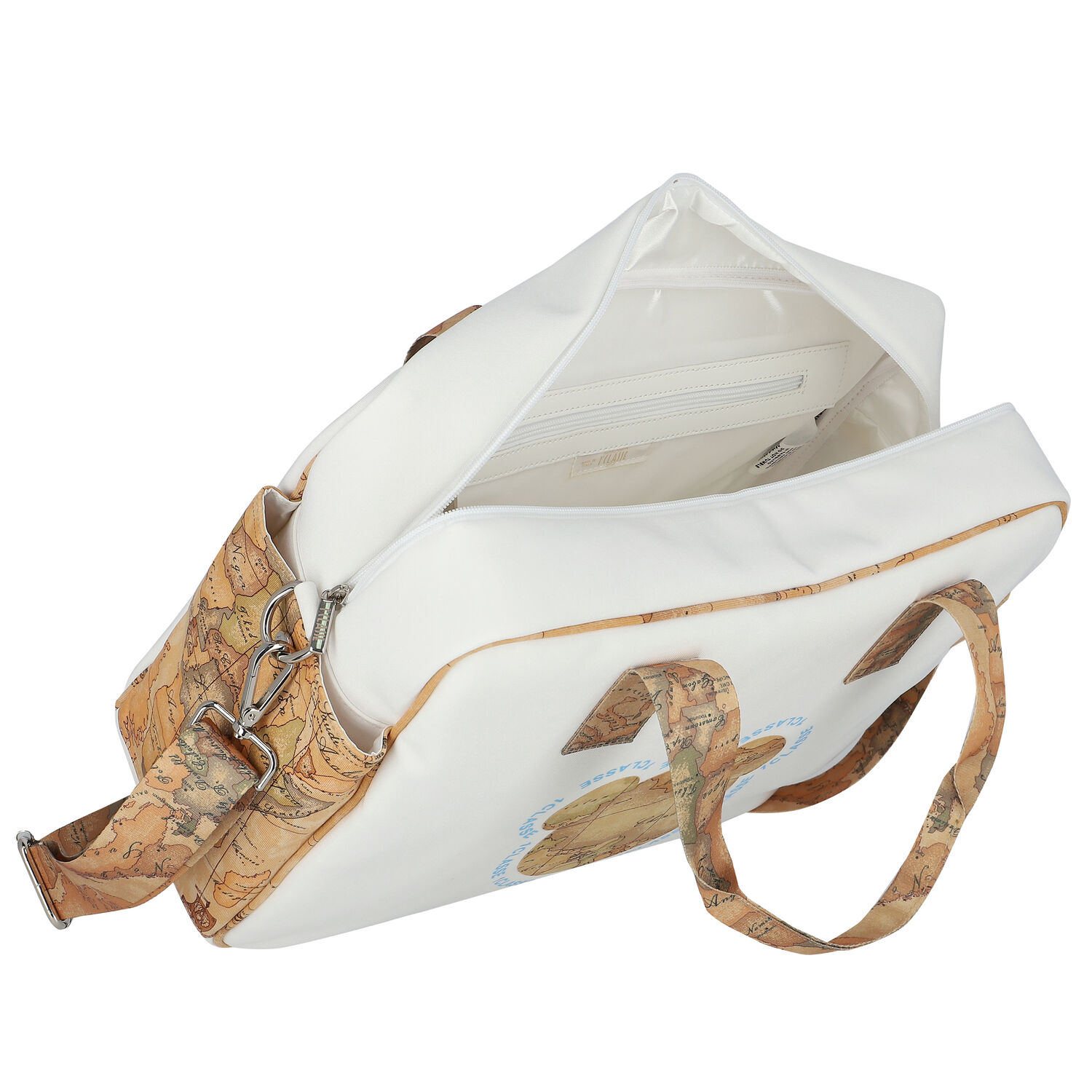 Ivory & Beige Geo Map Bear Baby Changing Bag, 1, hi-res