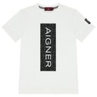 Boys White Logo T-Shirt, 1, hi-res