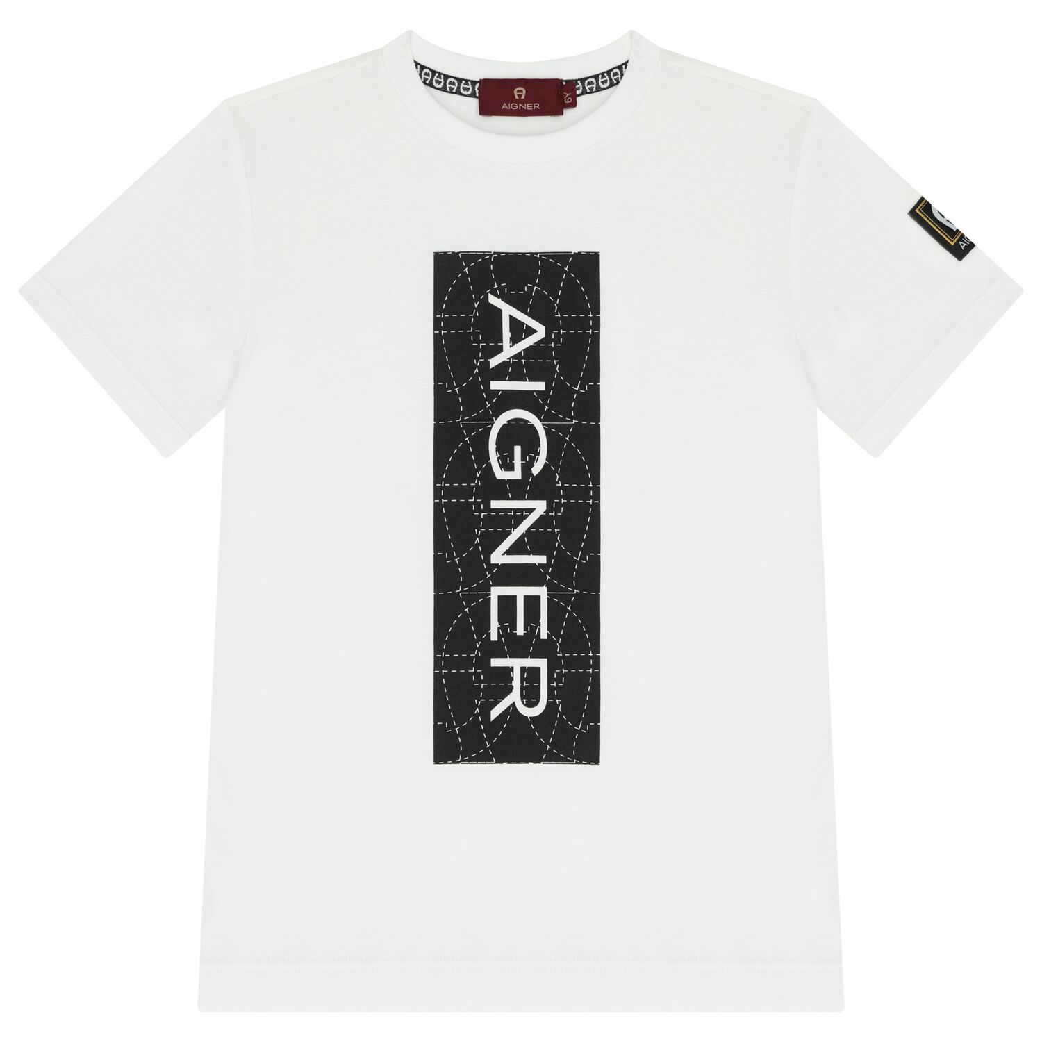 Boys White Logo T-Shirt, 1, hi-res