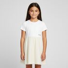 Girls White & Gold Dress, 1, hi-res
