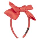 Girls Coral Bow Headband, 1, hi-res