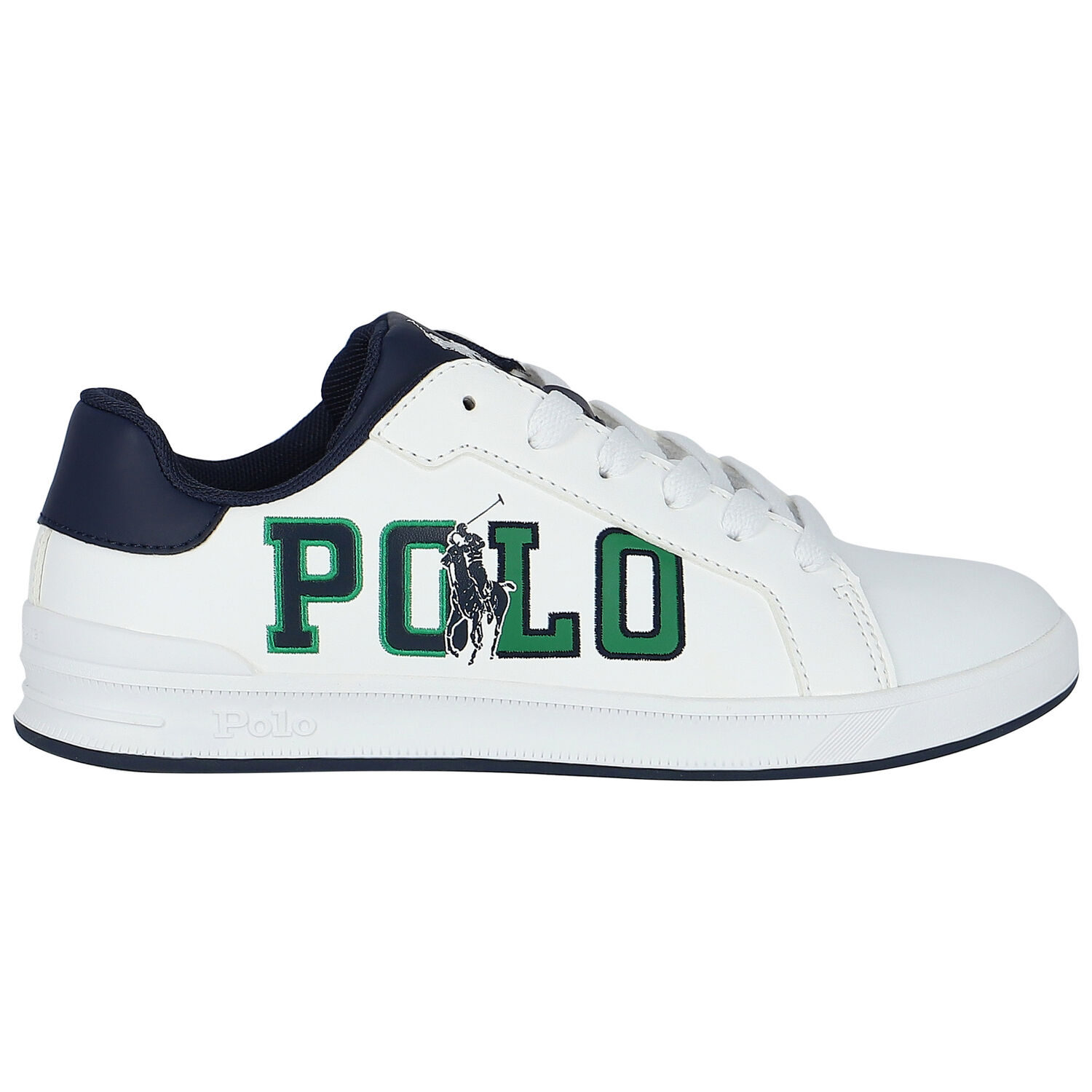 Boys White Logo Trainers, 1, hi-res image number null