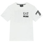 Boys White Logo T-Shirt, 2, hi-res