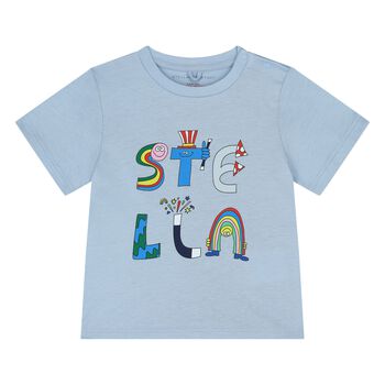 Younger Boys Blue Logo T-Shirt