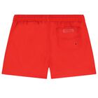 Boys Red Logo Swim Shorts, 1, hi-res