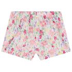 Younger Girls Pink Floral Shorts Set, 1, hi-res
