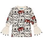 Younger Girls Beige Tiger Long Sleeve Dress, 1, hi-res
