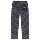 Boys Navy Blue Logo Joggers, 1, hi-res