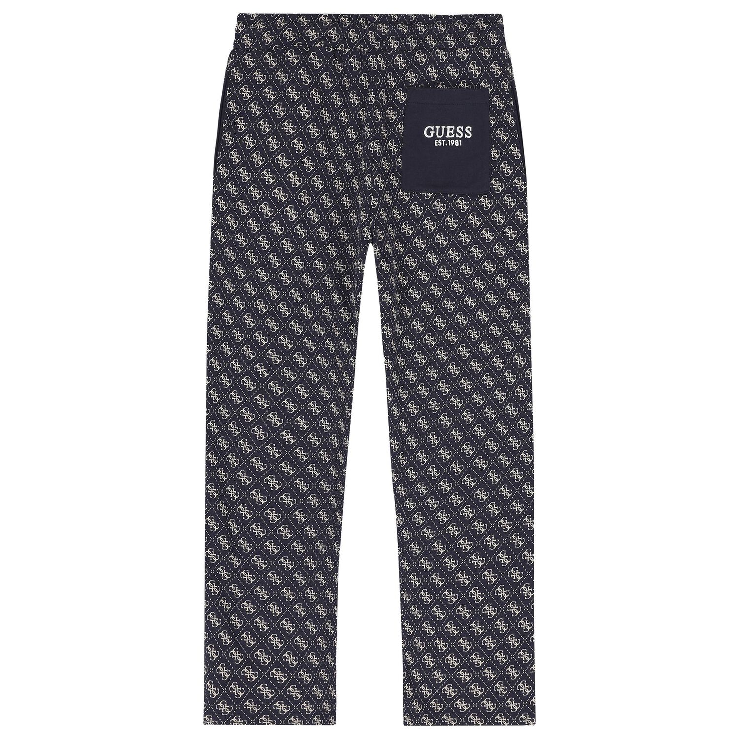 Boys Navy Blue Logo Joggers, 1, hi-res