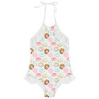 Girls White Donut Swimsuit, 1, hi-res