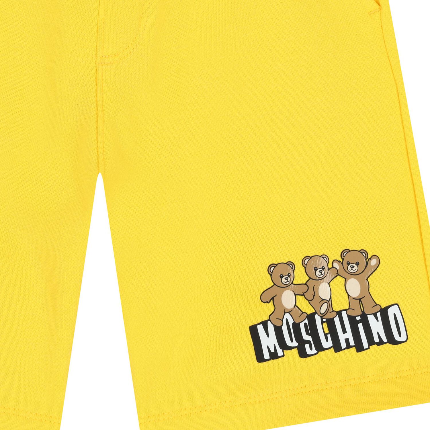 Boys Yellow Teddy Bear Logo Shorts, 4, hi-res