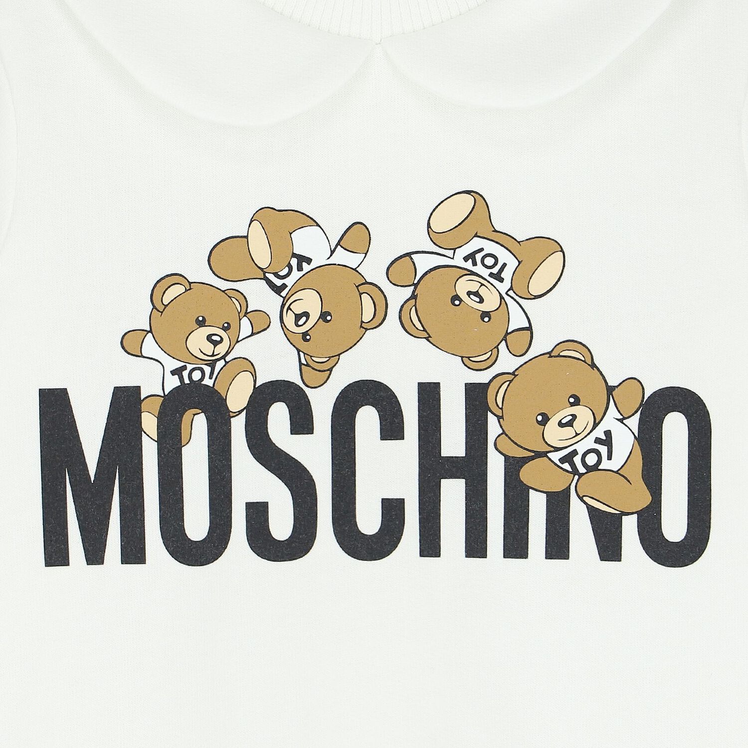 White Teddy Bear Logo Babygrow, 1, hi-res image number null