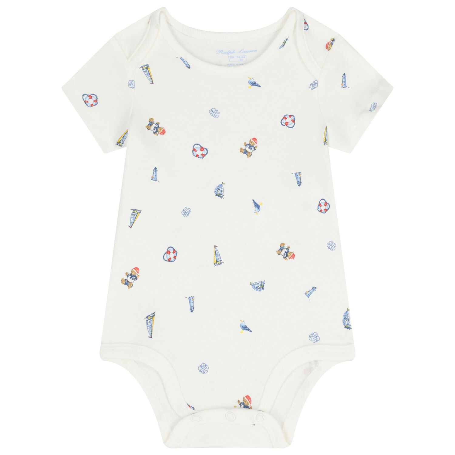 Ivory Polo Bear Bodysuits ( 2 Pack ) , 1, hi-res