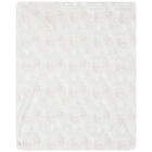 Baby Girls White Floral Blanket, 1, hi-res