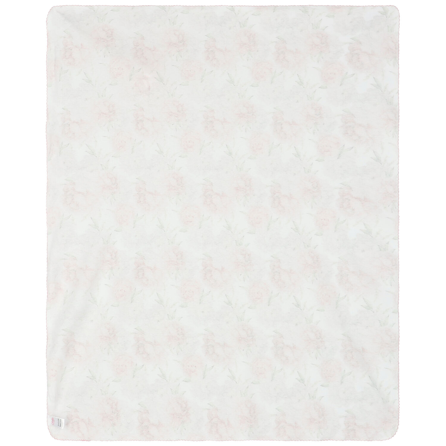 Baby Girls White Floral Blanket, 1, hi-res