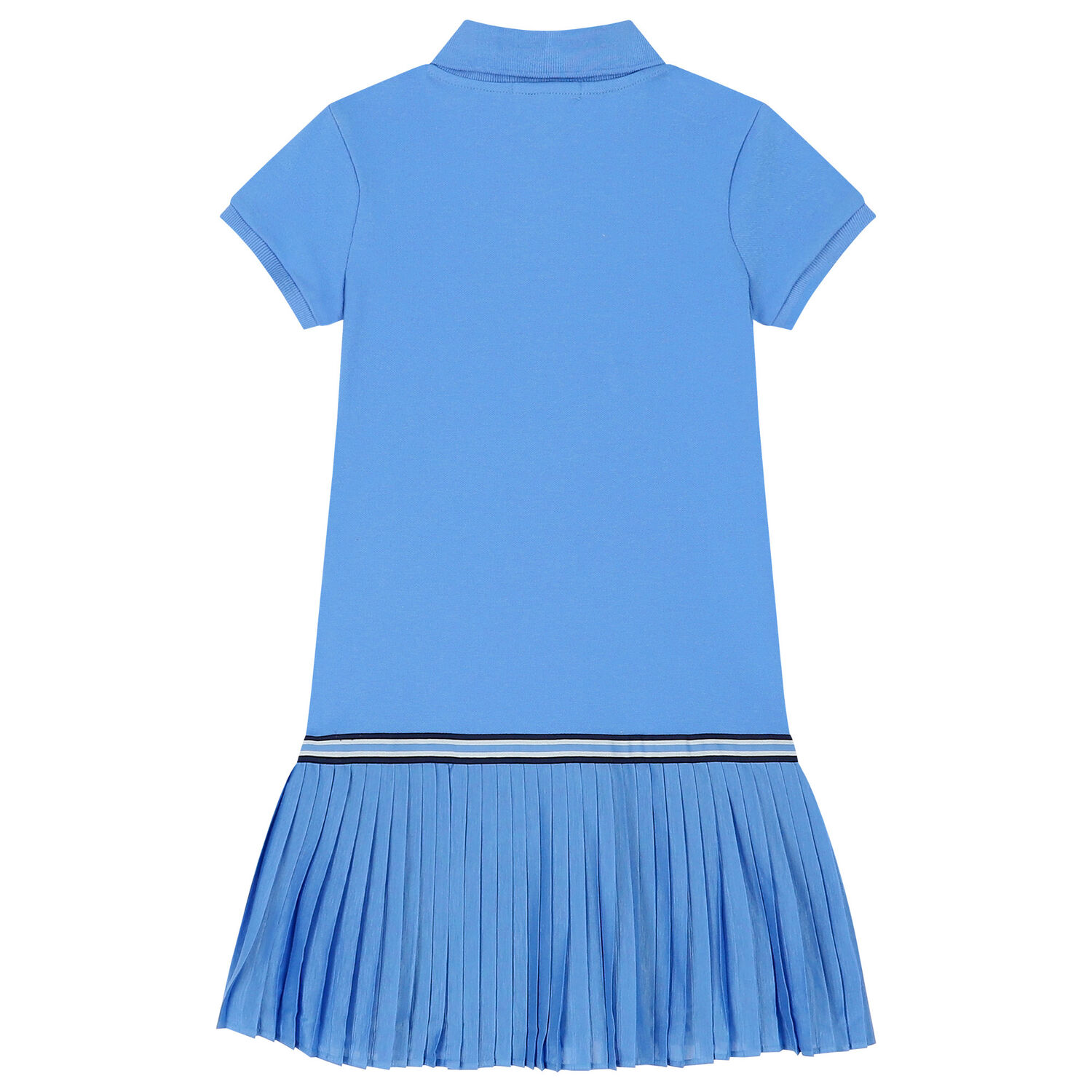 Girls Blue Logo Polo Dress, 3, hi-res