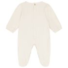 Baby Girls Ivory Logo Babygrow, 1, hi-res