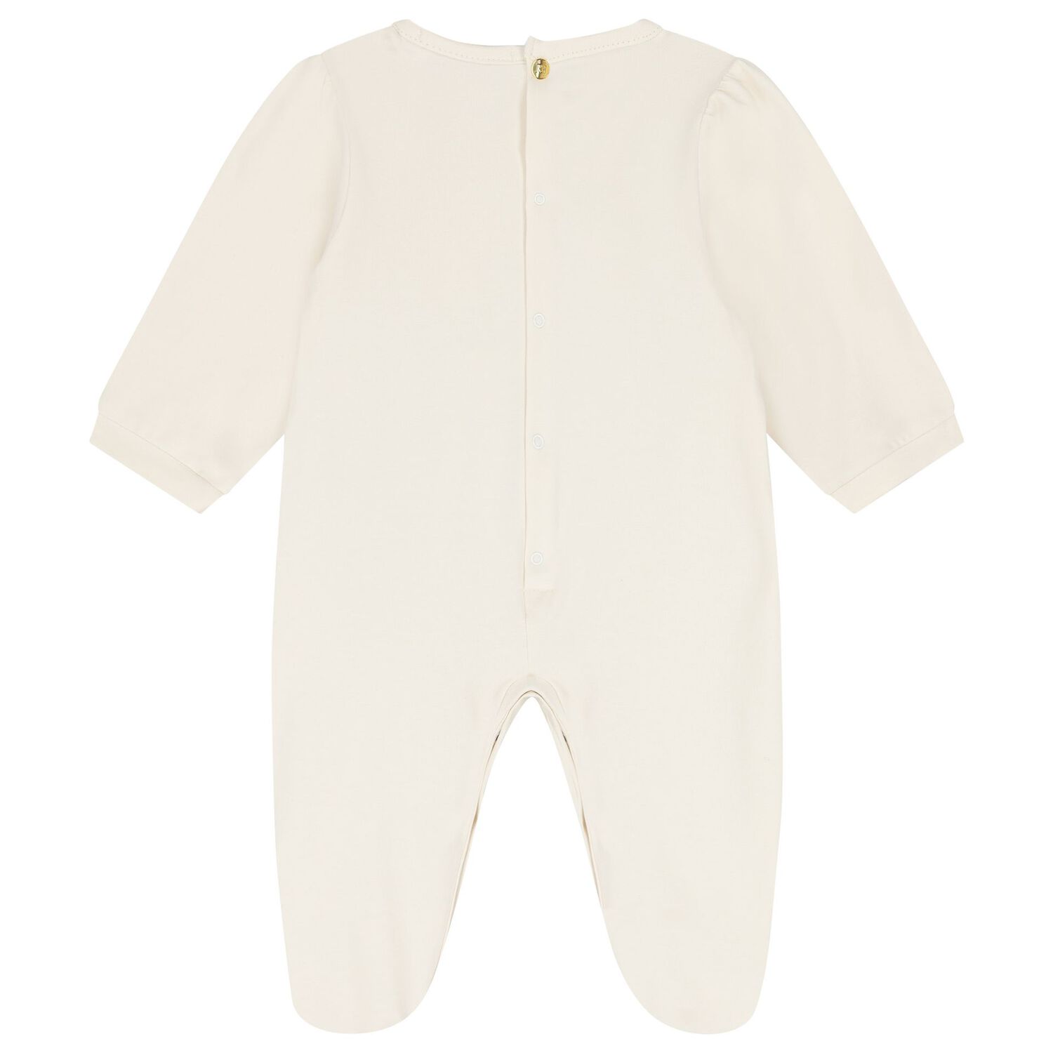 Baby Girls Ivory Logo Babygrow, 1, hi-res