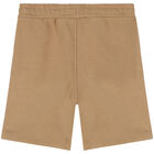 Boys Beige Logo Shorts, 3, hi-res
