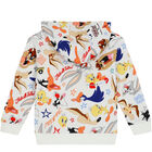 White Looney Tunes Zip Up Top, 1, hi-res