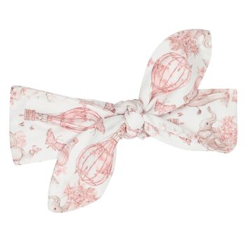 Baby Girls White & Pink Africa Bow Headband