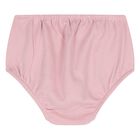 Baby Girls Pink Ruffled Polo Dress Set, 1, hi-res