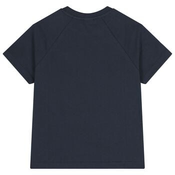 Boys Navy Blue Logo T-Shirt