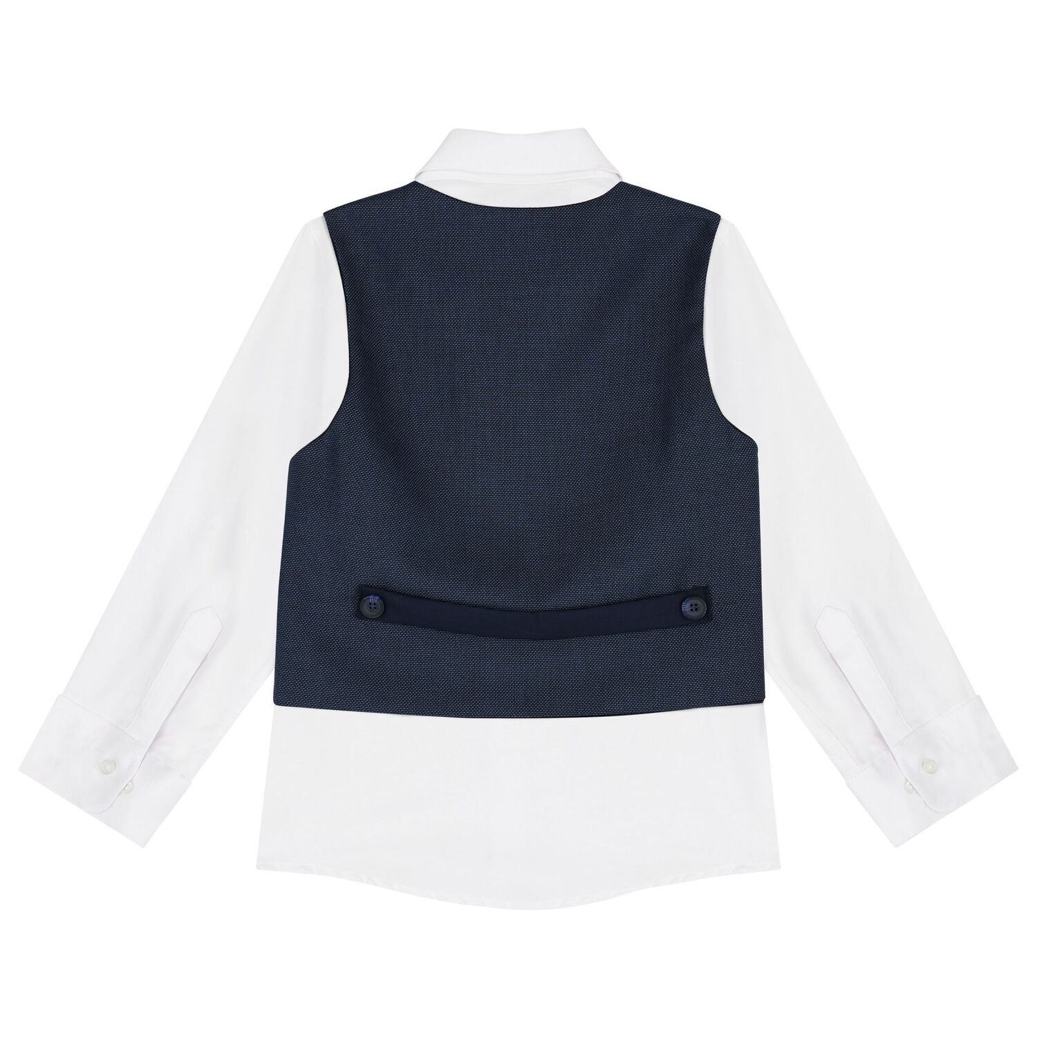 Boys Navy & White Suit Set, 1, hi-res image number null