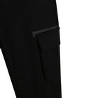 Boys Black Cargo Trousers, 1, hi-res