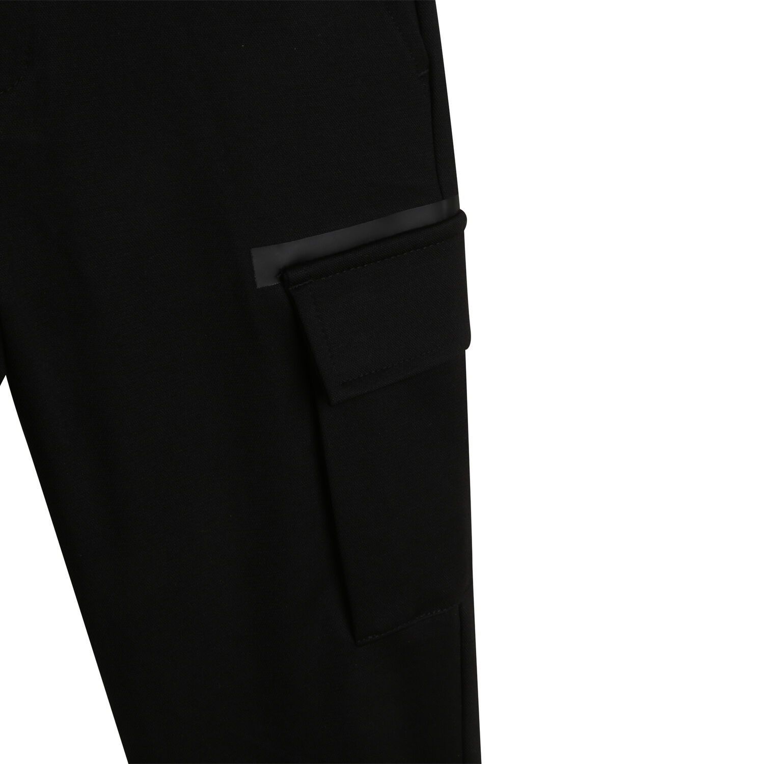 Boys Black Cargo Trousers, 1, hi-res image number null