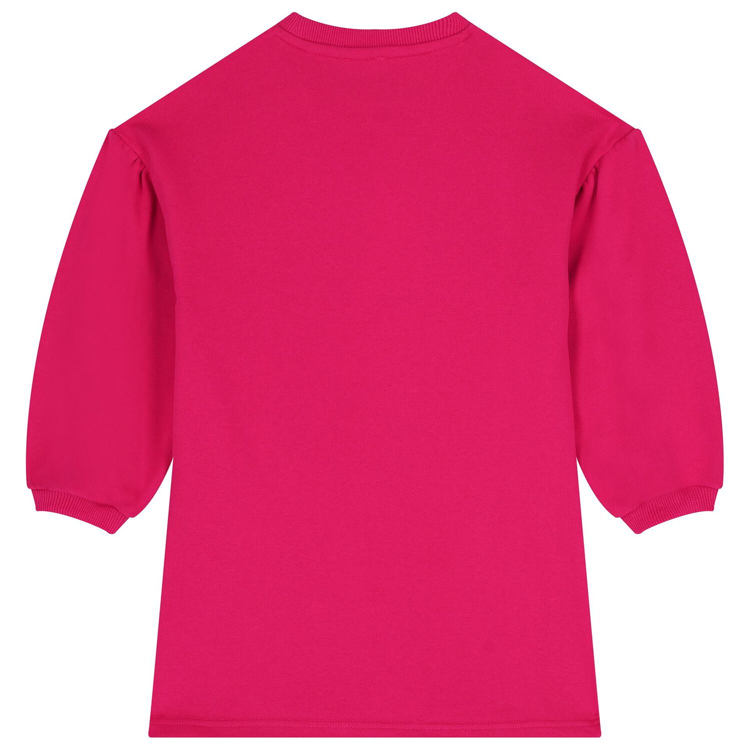 Girls Pink Logo Flower Sweatshirt Dress, 1, hi-res