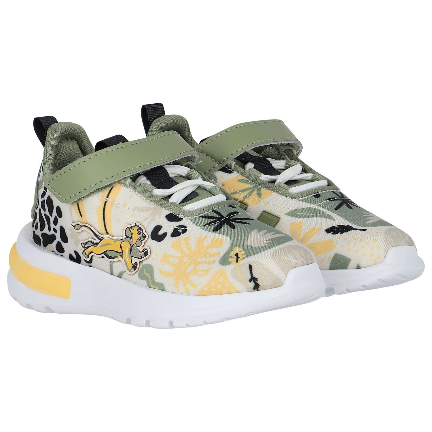 Beige Lion King Racer Trainers, 1, hi-res